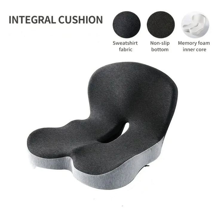 Ergonomic Memory Foam Seat Cushion with Back Support – Lumbar Relief for Office Chair Car Wheelchair 2026