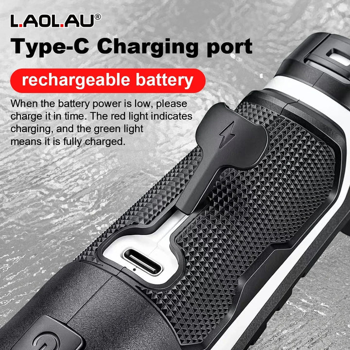 LAOLAU 2-in-1 Laser Tape Measure 5M/16FT – Type-C Rechargeable Class II Laser Auto-Lock Tool 2026