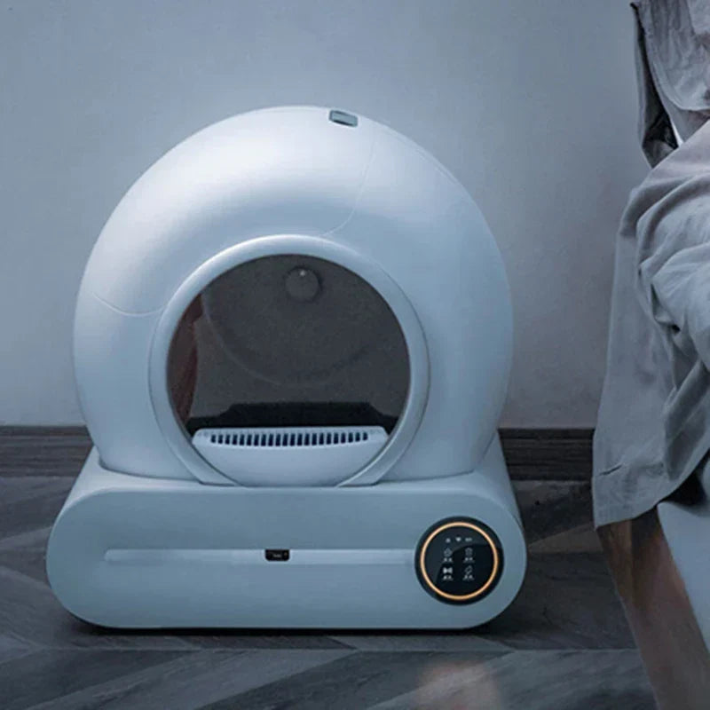 Automatic Cat Litter Box 65L Capacity Self Cleaning Fully Enclosed Cat Toilet Odor Control Smart Home 2025