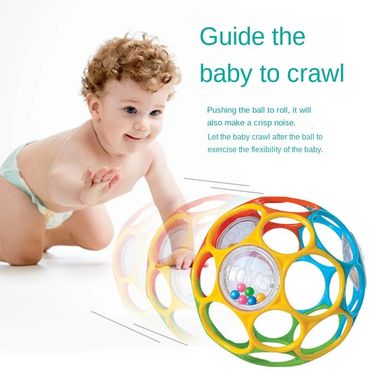 Baby Rattle Teether Ball Newborn Sensory Toys Soft Safe
