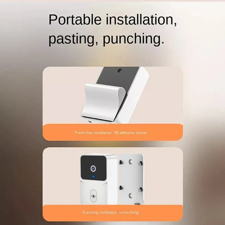 Tuya Wireless Video Doorbell Camera with Night Vision, Smart Home Security HD Outdoor Doorbell Intercom System
