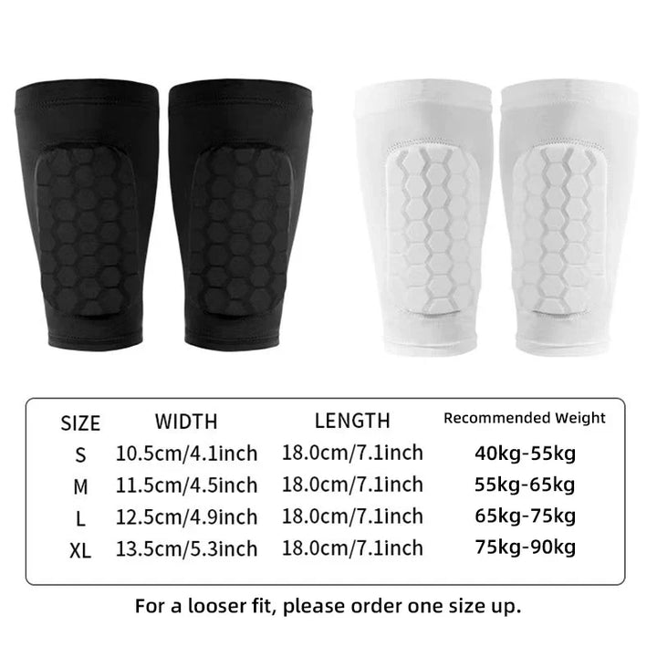 Football Shin Guard Sleeve Covers - Lightweight Elastic Protective Leg Sleeves for Men Women and Teens