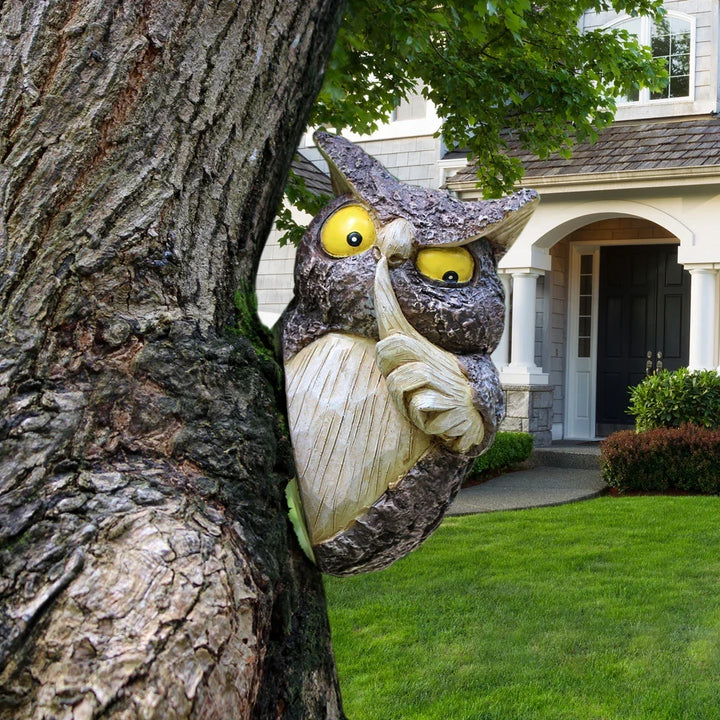 Owl Tree Hanging Ornament Resin Hide And Seek Owl Garden Decor For Yard And Patio Fall 2026 Trend Gift