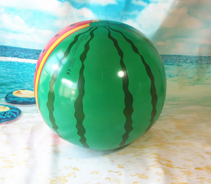 Large Inflatable Watermelon Beach Ball, 90cm PVC Pool Toy for Adults and Kids, Fun Summer Activity