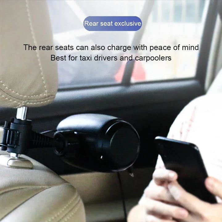 Car Charger With Retractable Cord – 3 In 1 Fast Charging Station For Phones And Tablets, Summer Road Trip 2026