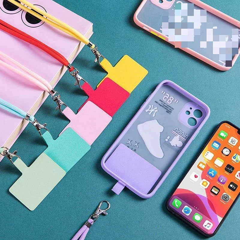 Adjustable Detachable Phone Lanyard with Card Holder &amp; Carabiner - 13 colours, Nylon Strap Accessory