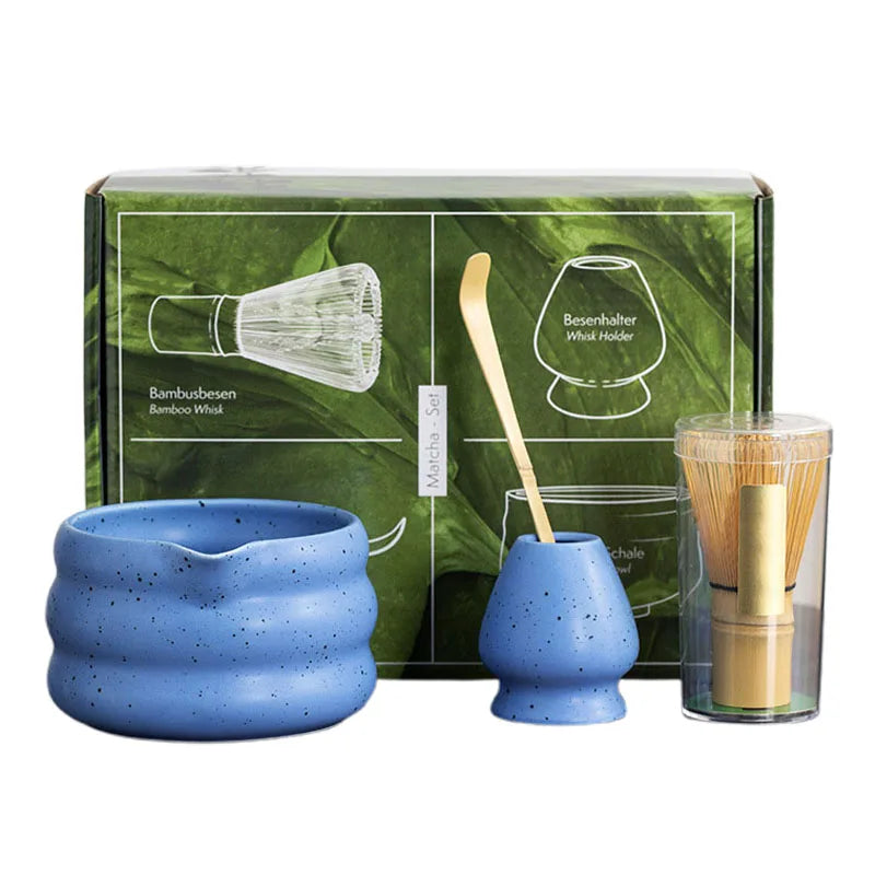 Matcha Set Porcelain Bowl Whisk Spoon Stand Gift Japanese