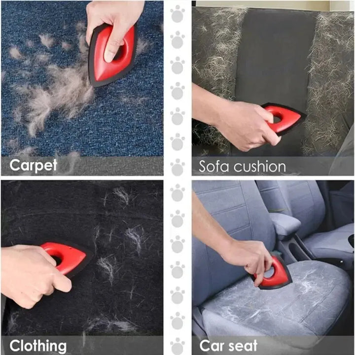 Reusable Pet Hair Remover Comb Brush for Dogs &amp; Cats - 4 Cleaning Modes, Multi-Surface Grooming Tool
