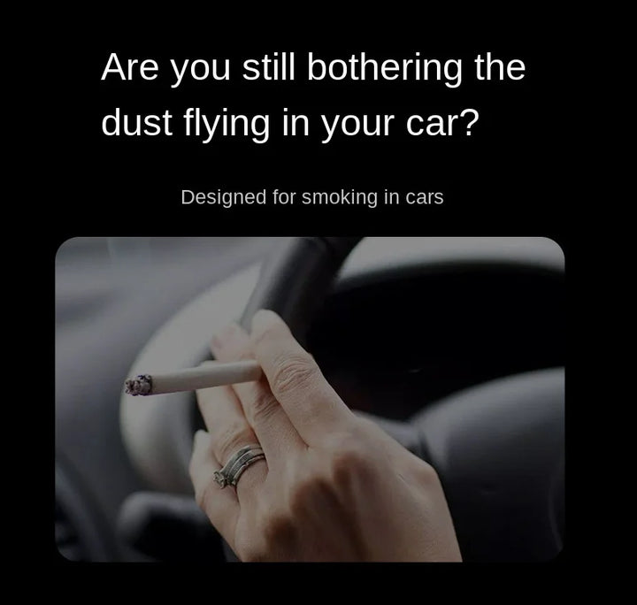 Car Ashtray One-Click Opening with LED Light - Splash Proof Alloy Liner, Automotive Interior Accessory Fall 2026 Gift