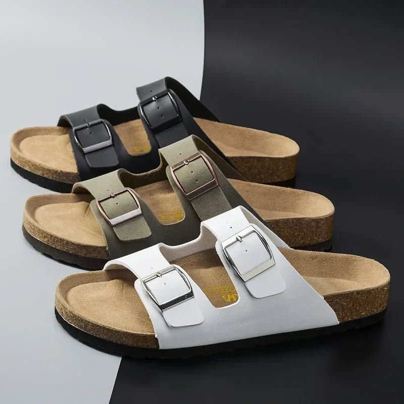 Summer Leather Men Sandals - Durable Non-Slip Outdoor Beach Casual Shoes for Women