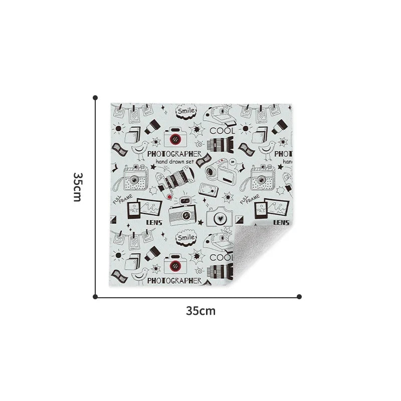 Magic Cloth Makeup Bag - Portable Camera Lens Wrapping Storage, Self-adhesive Organizing Bag