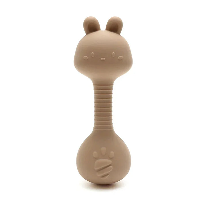 Silicone Rabbit Teether Rattle Newborn Sensory Toys