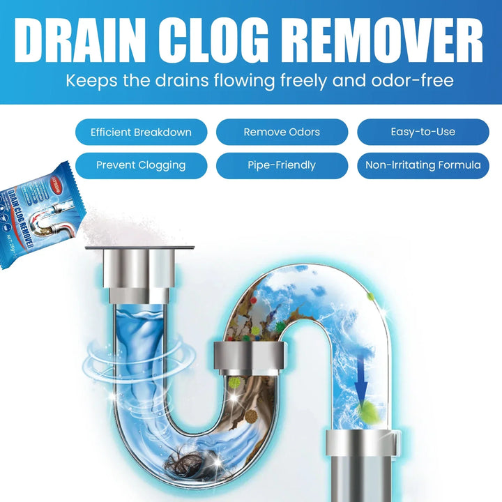 Drain Cleaner Powder 6 Pack Pipe Unclogger Hair Clog Remover Odor Eliminator Eco Friendly Fall 2026 Home Care