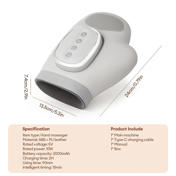 Electric Air Pressure Hand Massager – Finger Airbag Compress Thumb Acupoint Palm Kneading Glove 2026