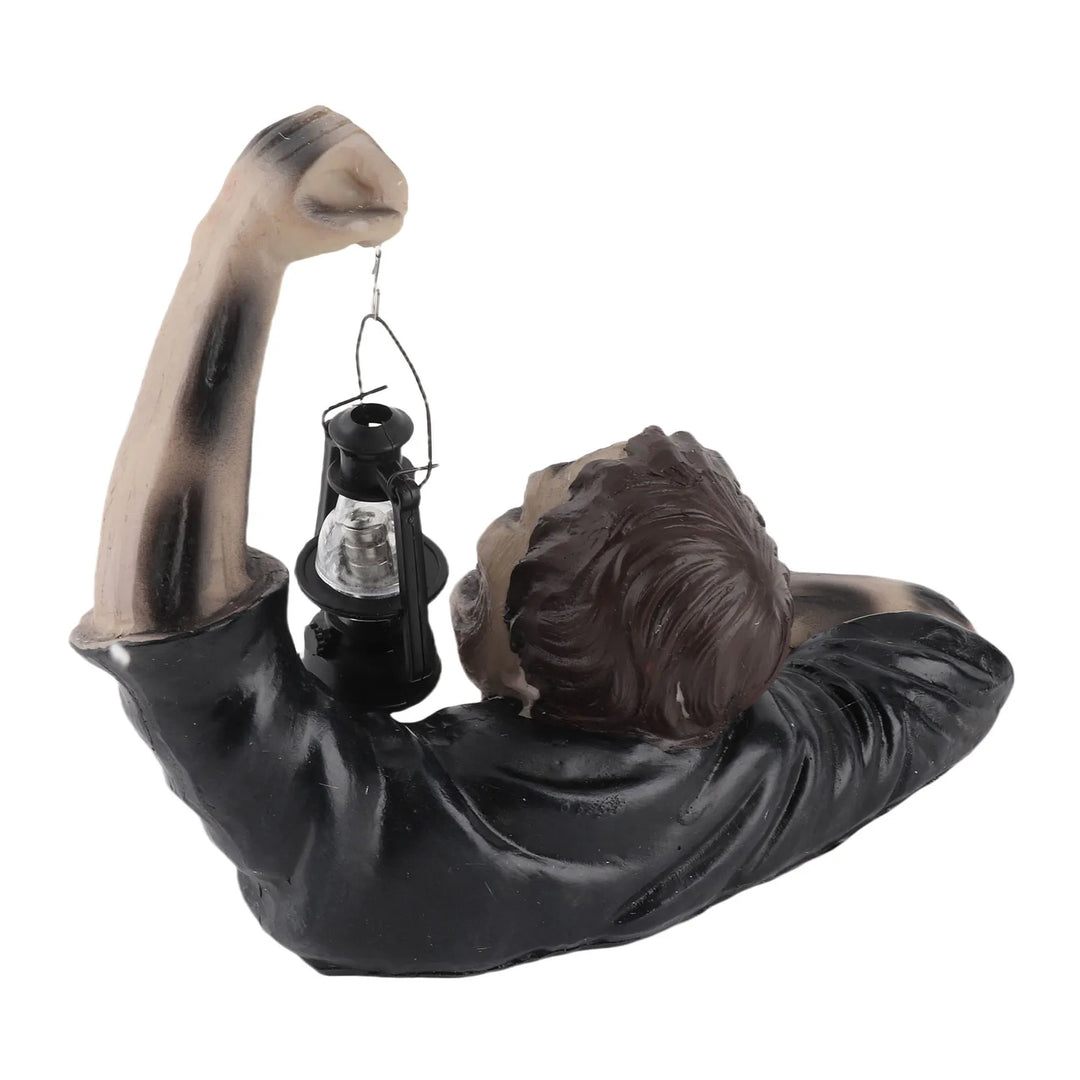 Zombie Garden Statue With LED Lantern Outdoor Horror Decor For Yard Patio Lawn Halloween 2026 Gift