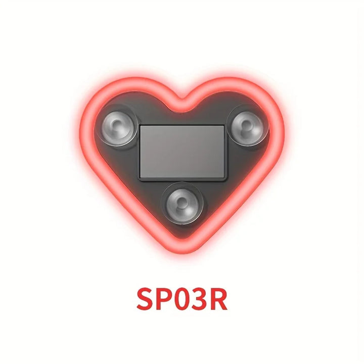 Car Window Neon Light Heart Shaped LED Interior Lamp TikTok Viral Fall 2026 Solar Powered Wiring Free