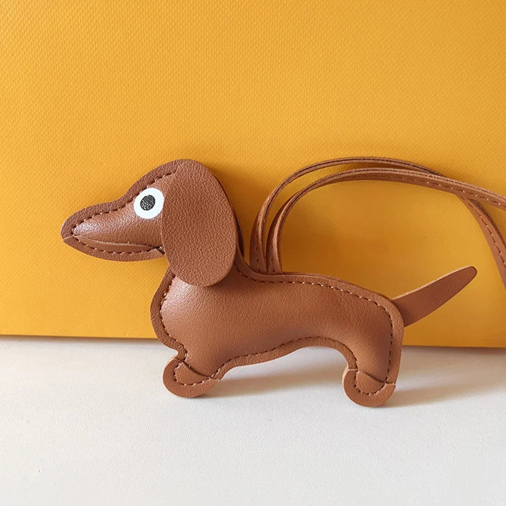 Bear Keychain PU Leather Mini Bag Charm Cute Gift Accessory