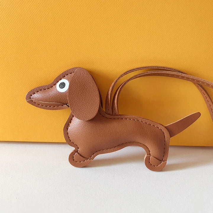 Bear Keychain PU Leather Mini Bag Charm Cute Gift Accessory