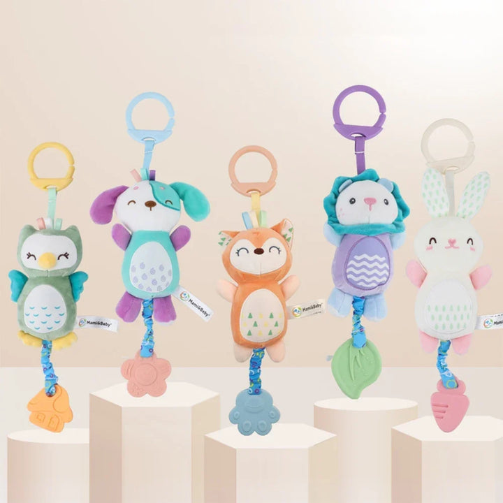 Animal Rattle Newborn Sensory Toys Soft Travel Toy Set