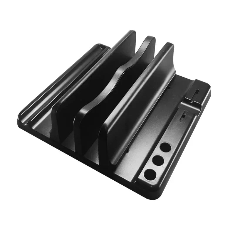 Vertical Laptop Stand with Adjustable Width - Space-Saving Computer Accessories for Office Desks