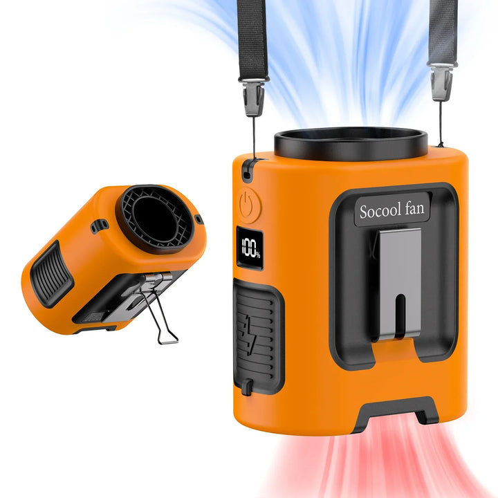 5000mAh Portable Waist Fan - 4 Speeds Neck Fan for Outdoor Travel
