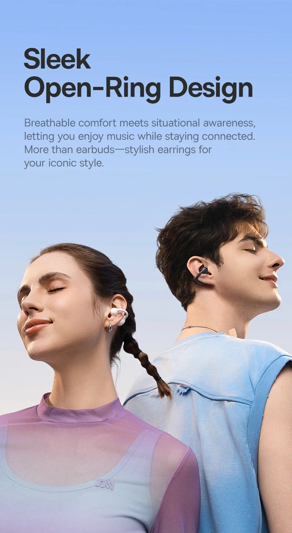 Baseus BC1 Open-Ear Clip Earbuds Bluetooth 6.0 – 4-Mic Noise Cancellation Super Bass IP55 Sports 2026