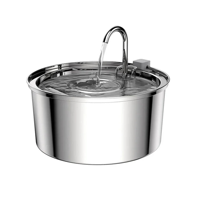 Stainless Steel Automatic Pet Water Fountain USB Mute Dog Cat Filter Bowl
