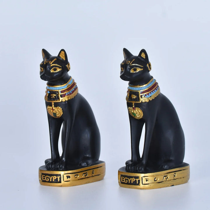 Cat Statue Mini Egyptian Cat Goddess Resin Decor For Home And Garden Retro Gift Idea