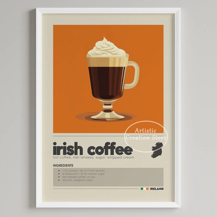 Coffee Wall Art Six Panel Minimalist Kitchen Cafe Decor
