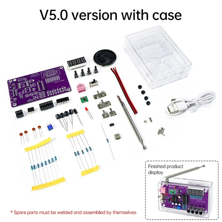 DIY FM Radio Kit 87-108MHz Adjustable Frequency Soldering Practice Kit Back to School 2026 Gift