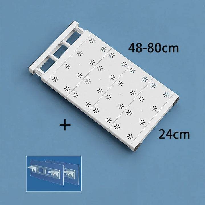 Wall-Mounted Adjustable Shelves - Home Organizers for Closet, Bathroom &amp; Kitchen Storage