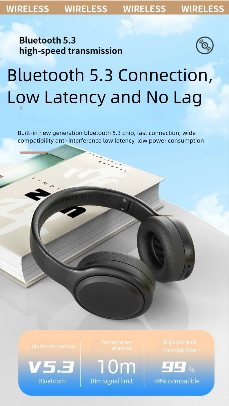 Wireless Bluetooth Headphones Over Ear Noise Cancelling