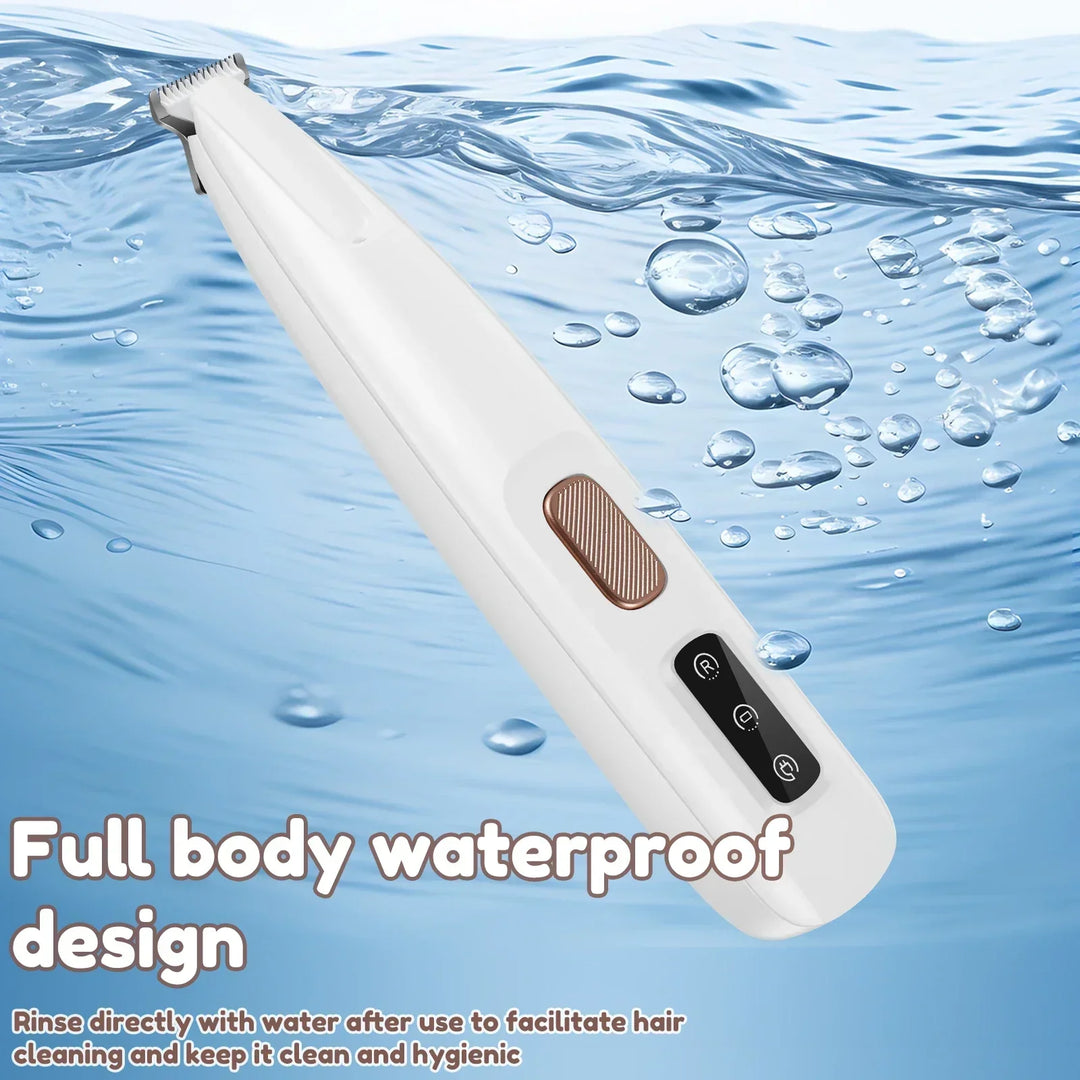 Waterproof Dog Paw Trimmer with LED Light – 18mm Wide Blade LED Display Pet Grooming Clipper 2026
