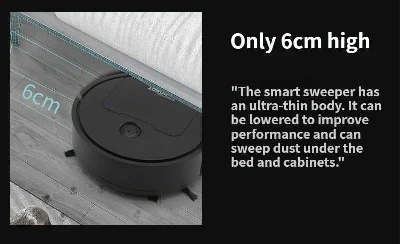 Suction Sweeping Robot 3 In 1 Mini Automatic Sweeper