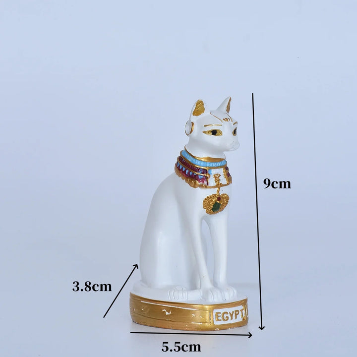 Cat Statue Mini Egyptian Cat Goddess Resin Decor For Home And Garden Retro Gift Idea
