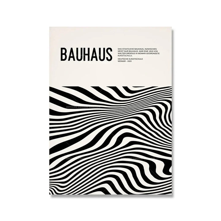 Bauhaus Canvas Wall Art Print Pink Quote Modern Nordic