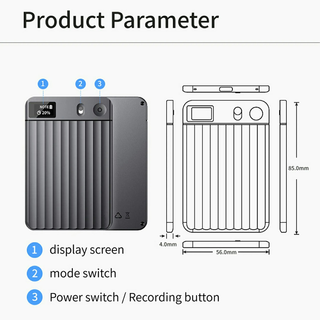 AI Voice Recorder with Transcription and Summarization - 135-Language Smart Notetaker for Meetings 2026