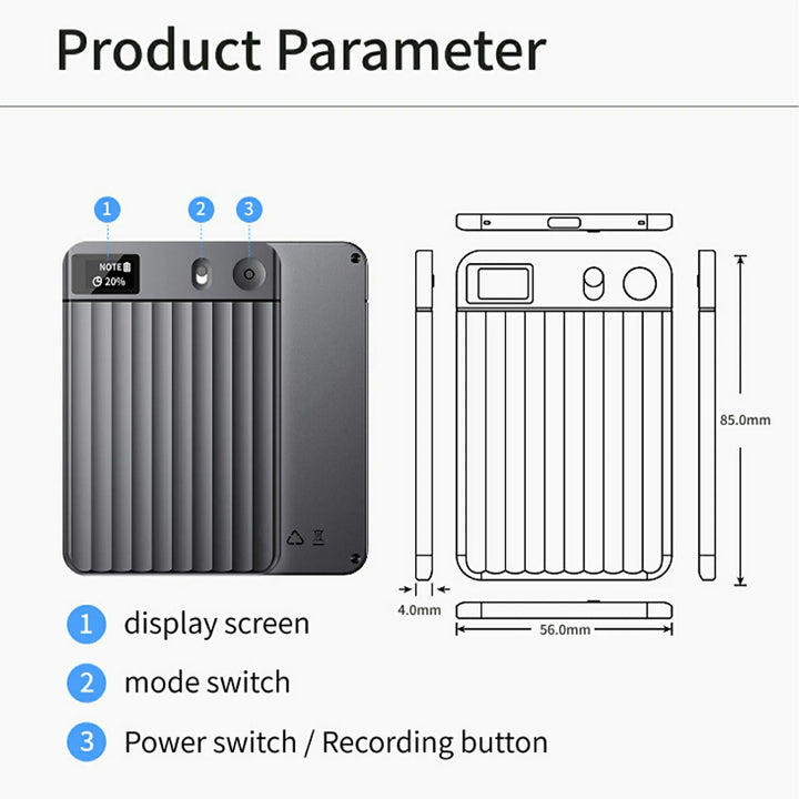 AI Voice Recorder with Transcription and Summarization - 135-Language Smart Notetaker for Meetings 2026