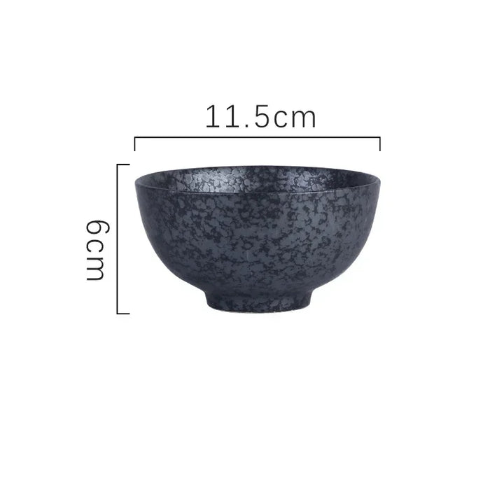 Ceramic 4.5 Inch Japanese Rice Bowl Retro Home Tableware