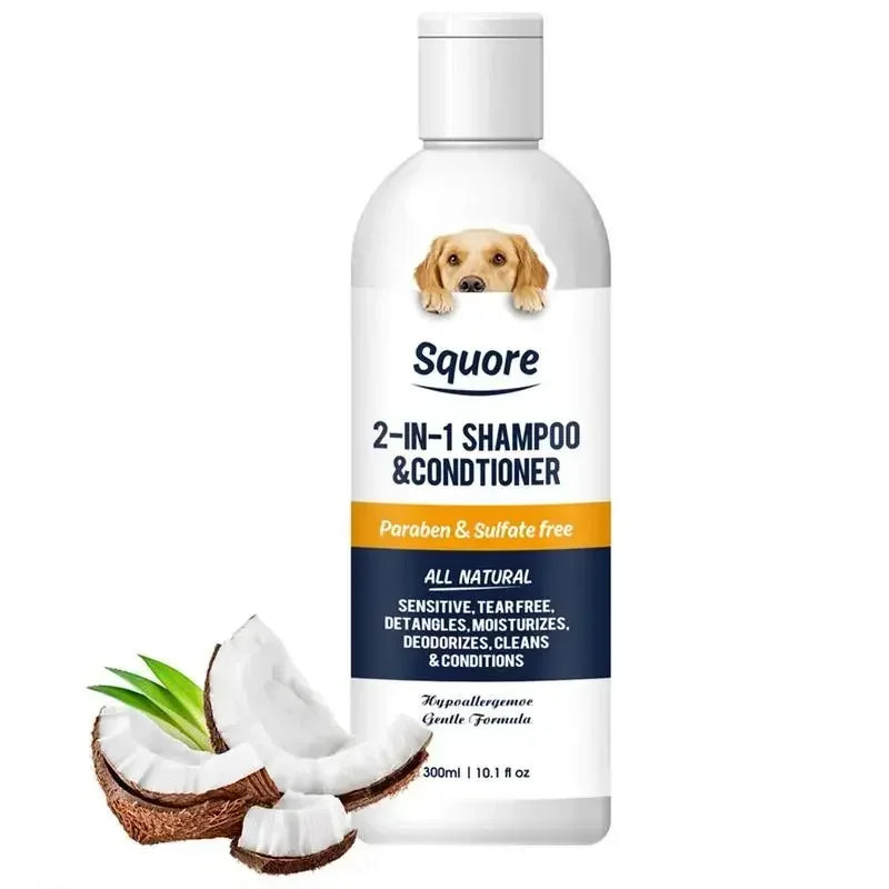 Natural 2-in-1 Puppy Shampoo &amp; Conditioner - Moisturizing Pet Grooming Care for Sensitive Skin
