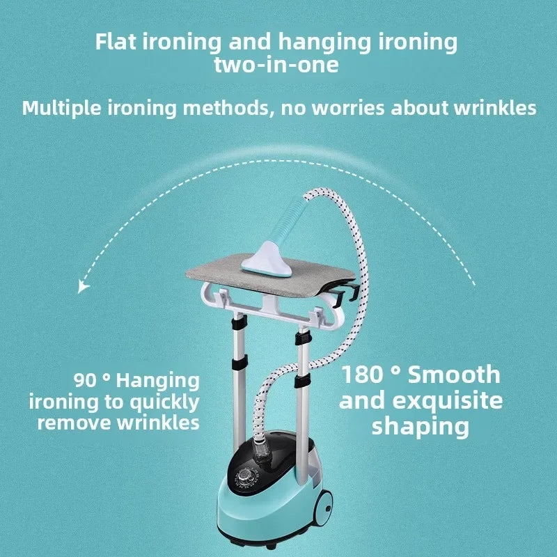 Garment Steamer Dual Rod Standing Upright Ironing System Fall 2025 1.8L Water Tank Fast Heating 2000W