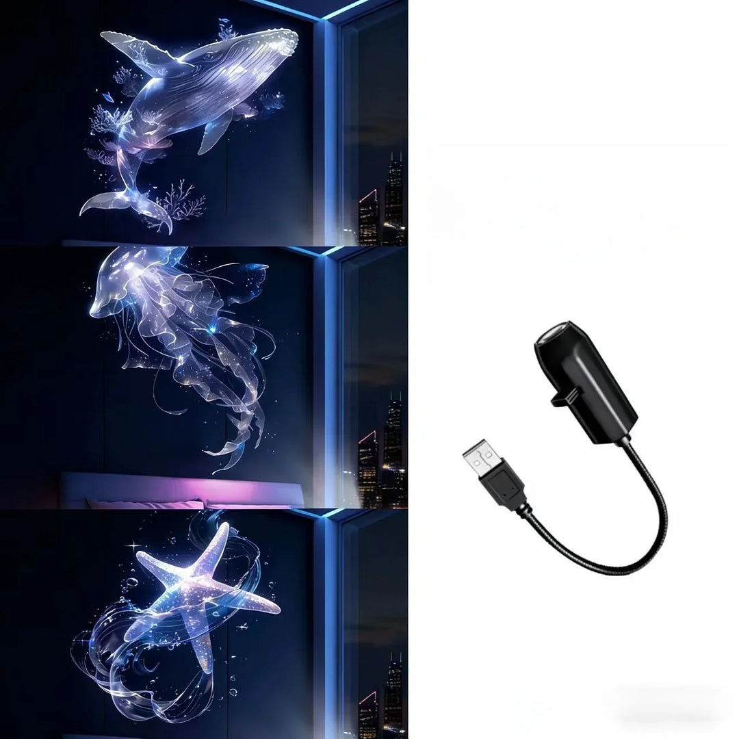 LED USB Projector Light Ocean Creature Projections Night Light Projection Patterns Kids Gift 2026 Festival Decor