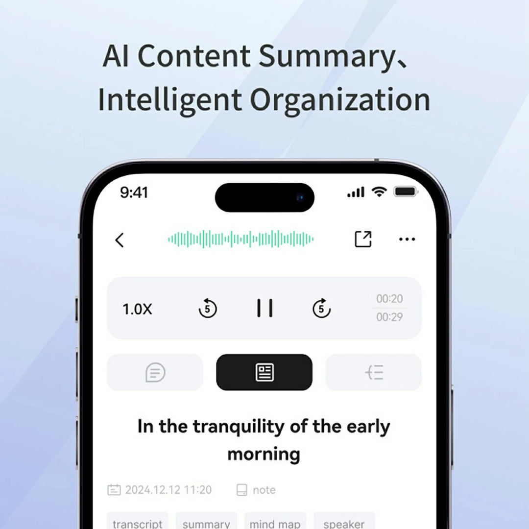 AI Voice Recorder with Transcription and Summarization - 135-Language Smart Notetaker for Meetings 2026