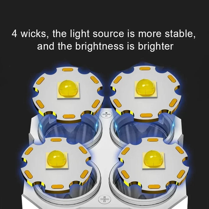 Led Mini Diving Rechargeable Torch - High Lumens Long Range Flashlight for Camping and Outdoor Use