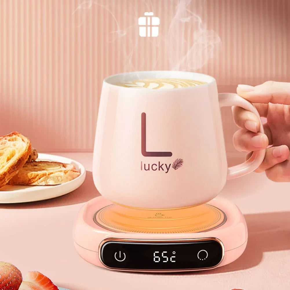 Portable USB Cup Warmer 3 Gear Smart Coffee Mug Heating Coaster for Tea and Milk