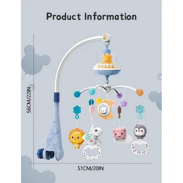 Crib Mobile Remote Music Light Newborn Sensory Toys