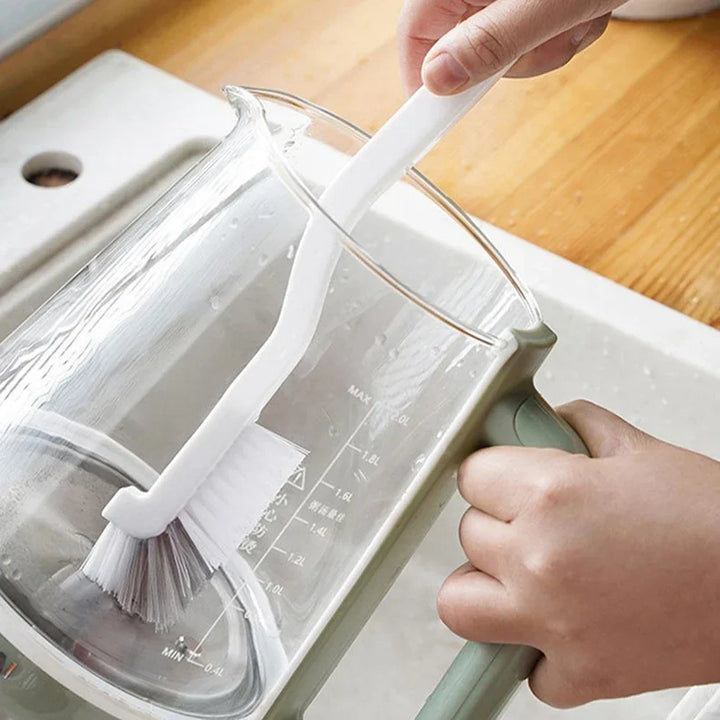 Long Handle Sink Brush for Household Cleaning - Cup Brush with Elbow Design