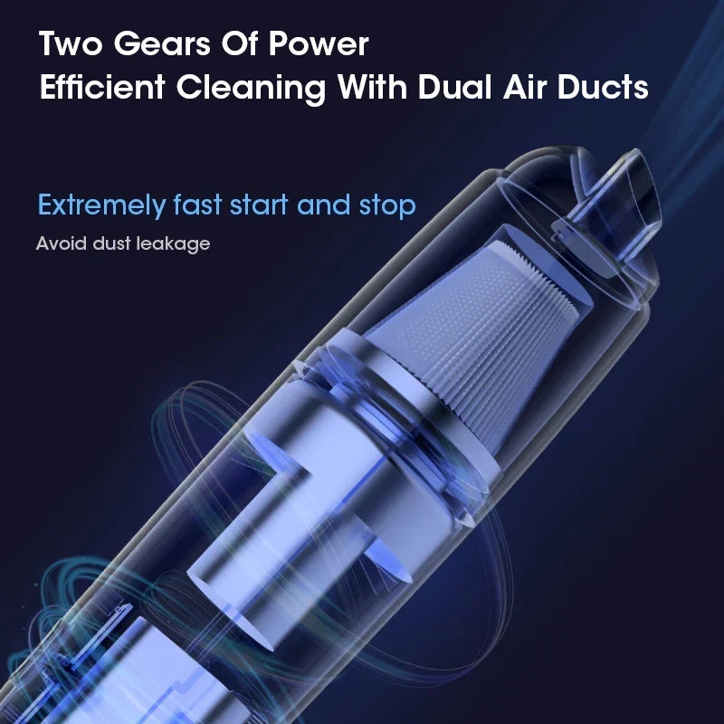 Rechargeable Handheld Car Vacuum Cleaner - Wireless Portable Dust Removal for Household Cleaning