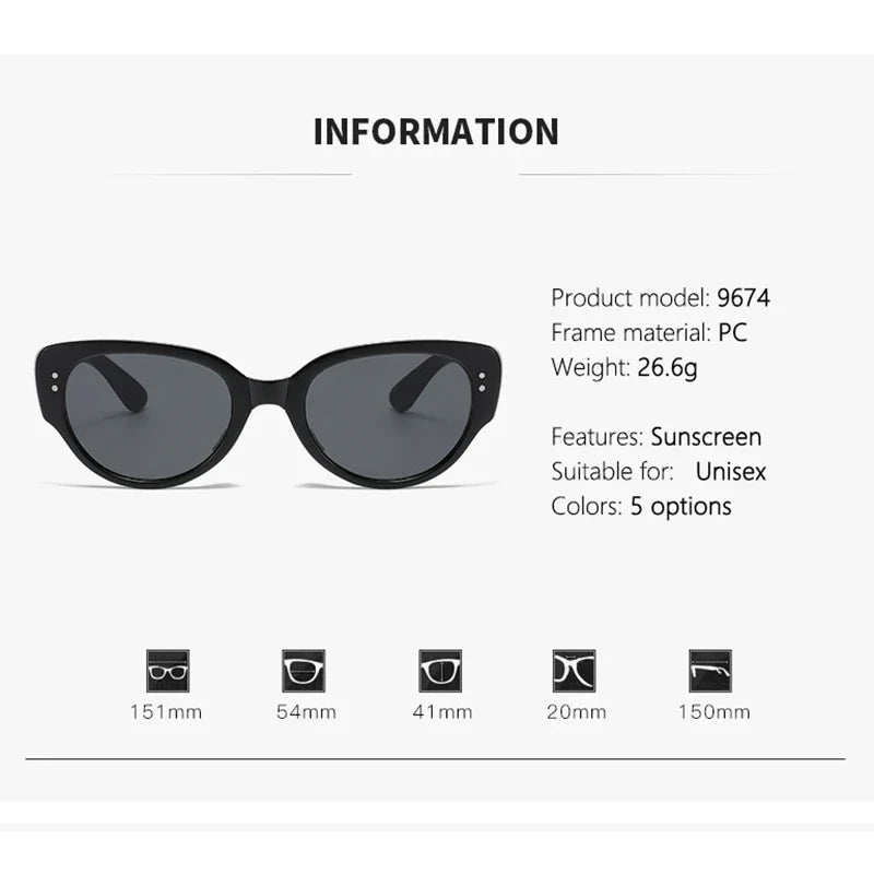 Cat Eye Sunglasses Foldable Narrow Frame Fall 2026 UV Protection Fashion Accessory