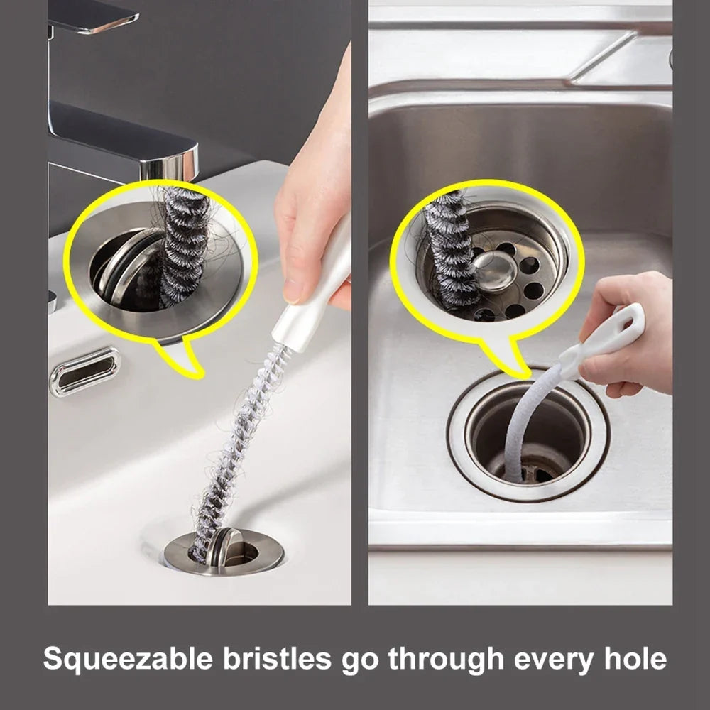 Drain Cleaner Brush Flexible Hair Clog Remover Bathroom Sink Tool Spring Cleaning 2026 Eco Friendly